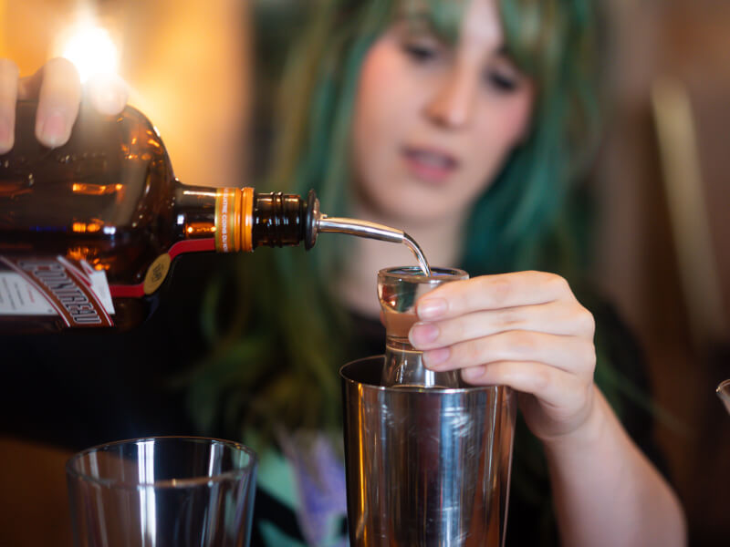 Person at a a cocktail class in London